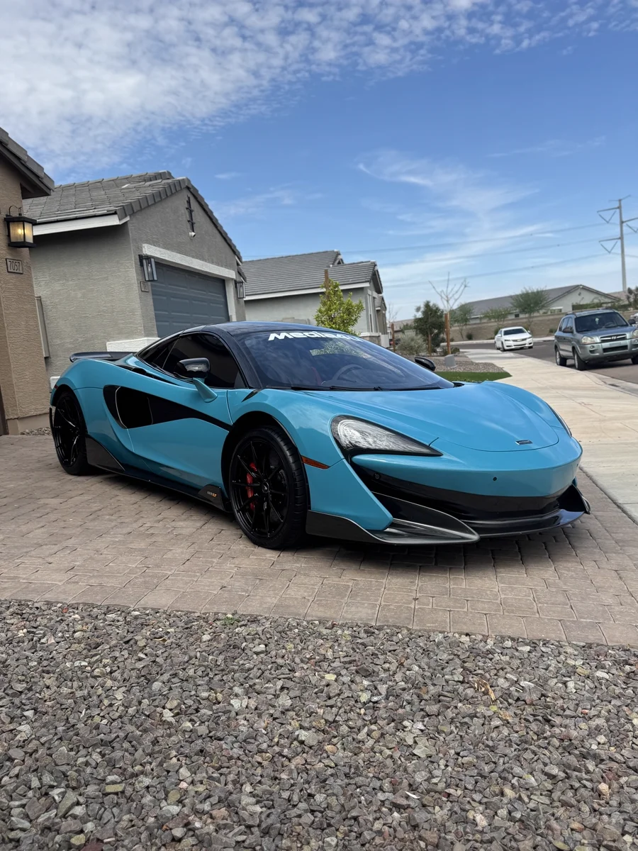 Turquoise McLaren after detailed exterior care